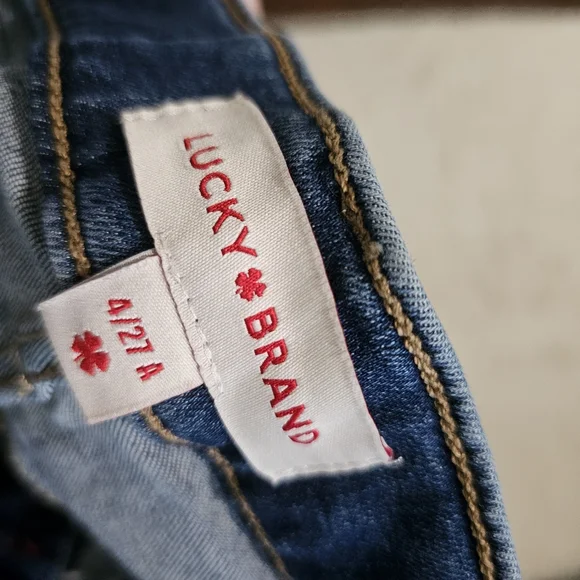 Lucky Brand Blue Skinny Jeans with Faded Wash - Picture 3 of 4